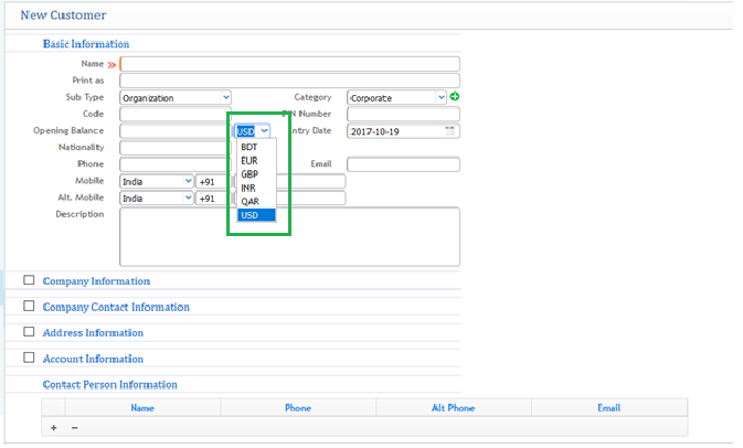Setting Out Multi-Currency While Creating and Viewing Party Page